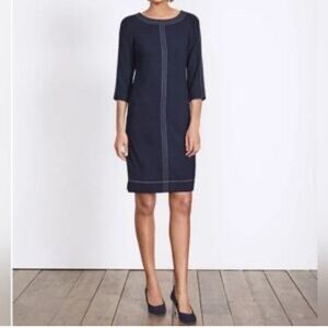 Boden Alda Navy Blue Shift Women's Dress Size 12